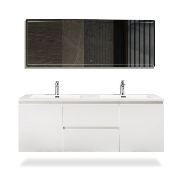 Artland Floating / Wall Mounted Bathroom Vanity With Acrylic Sink