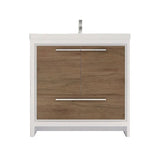 Divine Freestanding Bathroom Vanity With Acrylic Sink, Soft Closing Doors & Drawers - BUILDMYPLACE