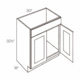 RTA - Country Oak - Double Door Vanity Cabinet | 30"W x 32.5"H x 18"D