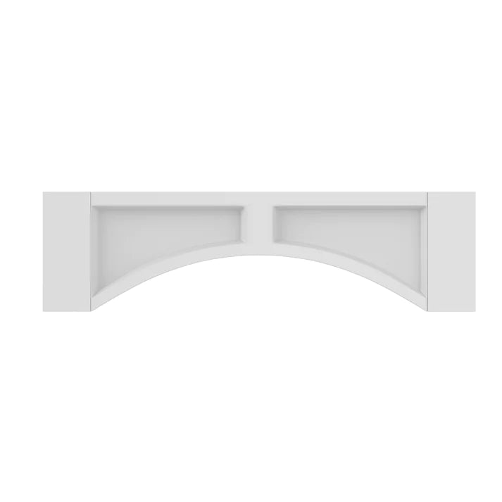 Arched Valance - 42W x 6H x 3/4D - Aria White Shaker - RTA