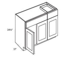 RTA Luxor Espresso - 3 Door Vanity Base Cabinet | 36"W x 34.5"H x 21"D