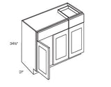 RTA Luxor Espresso - 3 Door Vanity Base Cabinet | 42"W x 34.5"H x 21"D