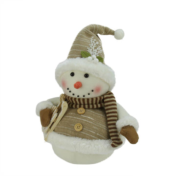 16" Snowman with Sled and Mistletoe Christmas Decoration