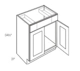 RTA Luxor Espresso - 2 Drawer Vanity Cabinet | 36"W x 34.5"H x 21"D