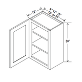 Wall Kitchen Cabinet - 21W x 30H x 12D -Charleston White