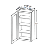 Wall Kitchen Cabinet - 21W x 42H x 12D - Charleston Saddle - RTA