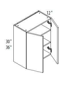 RTA - White Shaker - Double Door Wall Cabinets | 27