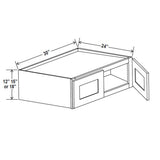 Refrigerator Cabinet - 30W x 15H x 24D - Charleston Saddle - RTA