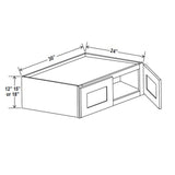 Refrigerator Cabinet - 30W x 18H x 24D - Aria Shaker Espresso - RTA