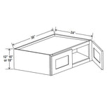 Refrigerator Cabinet - 30W x 18H x 24D - Grey Shaker Cabinet - RTA