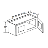 Wall Kitchen Cabinet - 30W x 18H x 12D - Charleston Saddle - RTA