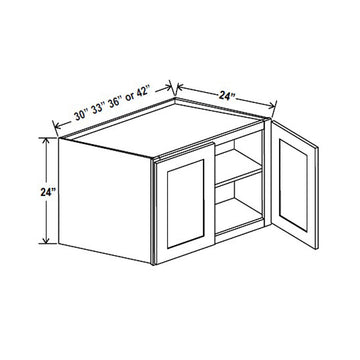 Refrigerator Cabinet - 30W x 24H x 24D - Charleston Saddle - RTA