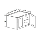 Refrigerator Cabinet - 30W x 24H x 24D - Aspen White - RTA