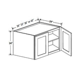 Refrigerator Cabinet - 30W x 24H x 24D - Blue Shaker Cabinet