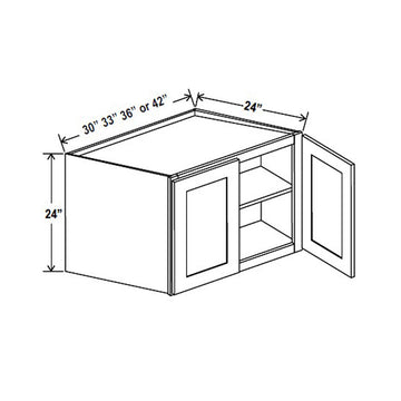 Refrigerator Cabinet - 30W x 24H x 24D - Charleston Saddle