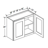 Wall Kitchen Cabinet - 30W x 24H x 12D - Charleston Saddle - RTA