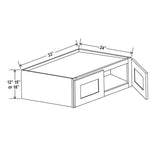 Refrigerator Cabinet - 33W x 12H x 24D - Charleston Saddle - RTA