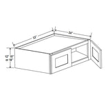 Refrigerator Cabinet - 33W x 12H x 24D -Charleston White