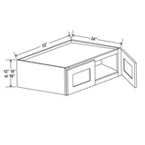 Refrigerator Cabinet - 33W x 15H x 24D - Grey Shaker Cabinet - RTA