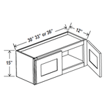 Wall Kitchen Cabinet - 33W x 15H x 12D - Charleston Saddle - RTA