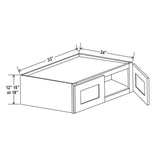 Refrigerator Cabinet - 33W x 18H x 24D - Charleston Saddle - RTA