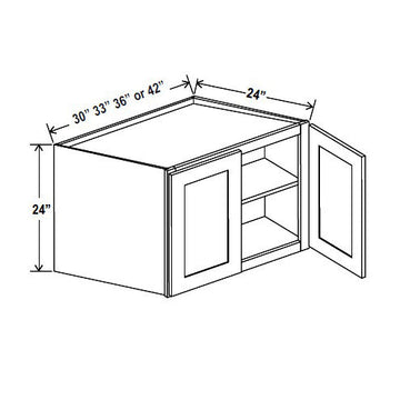 Refrigerator Cabinet - 33W x 24H x 24D - Blue Shaker Cabinet