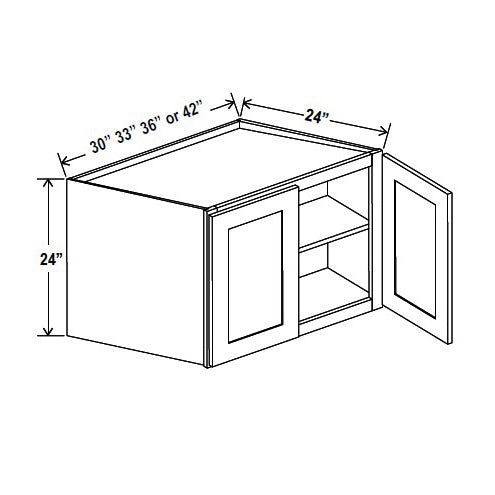 Refrigerator Cabinet - 33W x 24H x 24D - Aria Shaker Espresso - RTA