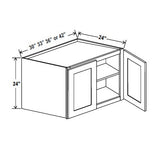 Refrigerator Cabinet - 33W x 24H x 24D - Aria Shaker Espresso - RTA