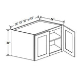 Refrigerator Cabinet - 33W x 24H x 24D - Aspen White