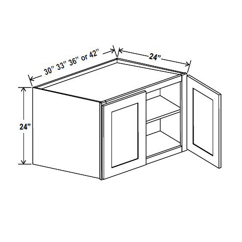 Refrigerator Cabinet - 33W x 24H x 24D - Grey Shaker Cabinet - RTA
