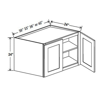 Refrigerator Cabinet - 33W x 24H x 24D - Grey Shaker Cabinet - RTA