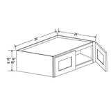 Refrigerator Cabinet - 36W x 15H x 24D - Blue Shaker Cabinet