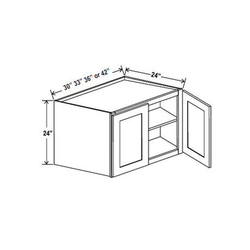 Refrigerator Cabinet - 36W x 24H x 24D - Aspen Charcoal Grey