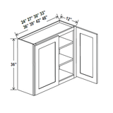 Wall Kitchen Cabinet - 36W x 36H x 12D - Charleston Saddle - RTA