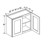 Wall Kitchen Cabinet - 39W x 24H x 12D - Aria White Shaker