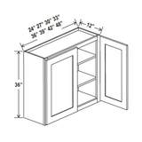 Wall Kitchen Cabinet - 39W x 39H x 12D - Aspen White - RTA