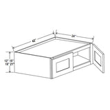 Kitchen Wall Cabinet - 42W x 15H x 24D - Aspen White - RTA