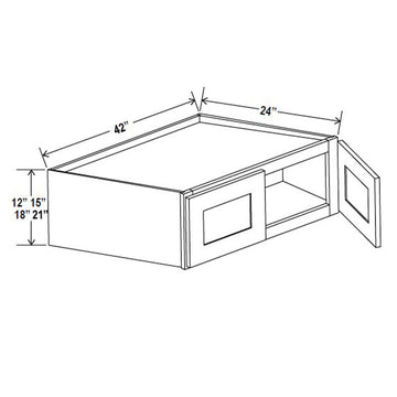 Refrigerator Cabinet - 42W x 18H x 24D -Charleston White - RTA