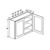 Kitchen Wall Cabinet - 48W x 30H x 12D - Aspen White - RTA