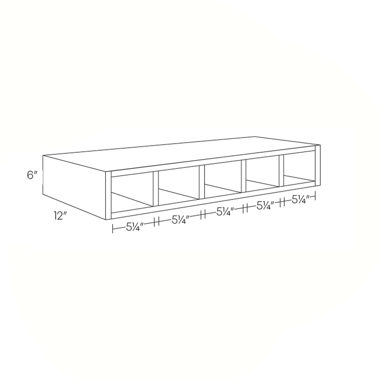 Richmond Stone - Organizer Cubby - Style 2 | 36"W x 6"H x 12"D