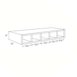 Richmond Stone - Organizer Cubby - Style 2 | 36"W x 6"H x 12"D