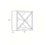 RTA - Fashion White - Wine Rack Cabinet | 18"W x 18"H x 12"D