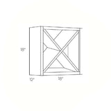 Park Avenue White - Wine Rack Cabinet | 18"W x 18"H x 12"D
