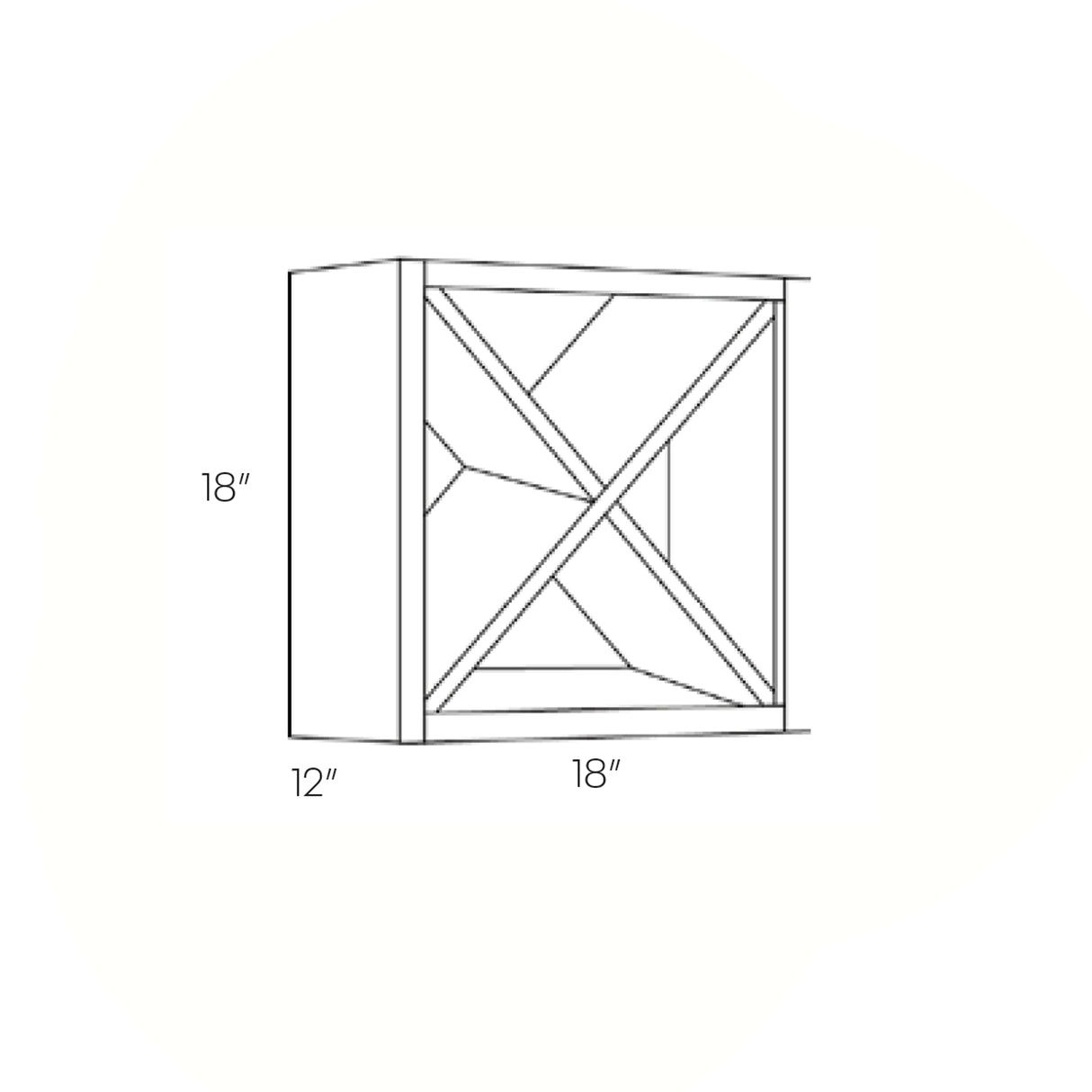 Richmond Stone - Wine Rack Cabinet | 18"W x 18"H x 12"D