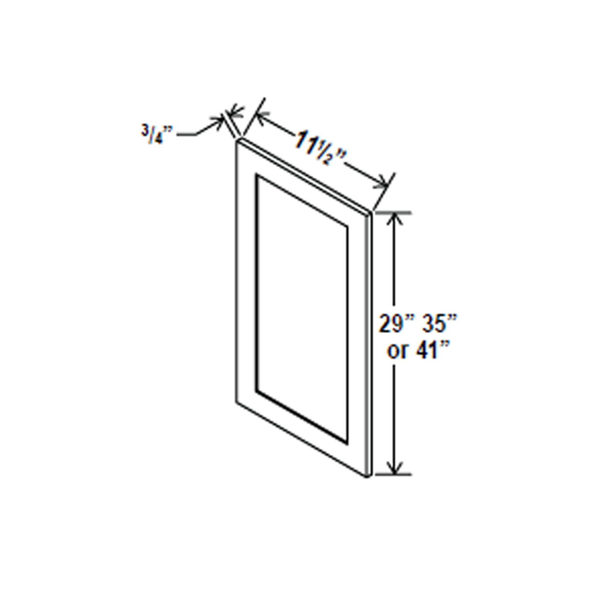 Wall Decorative Panel - 11 1/2"W x 29"H x 3/4"D - Charleston Saddle - RTA