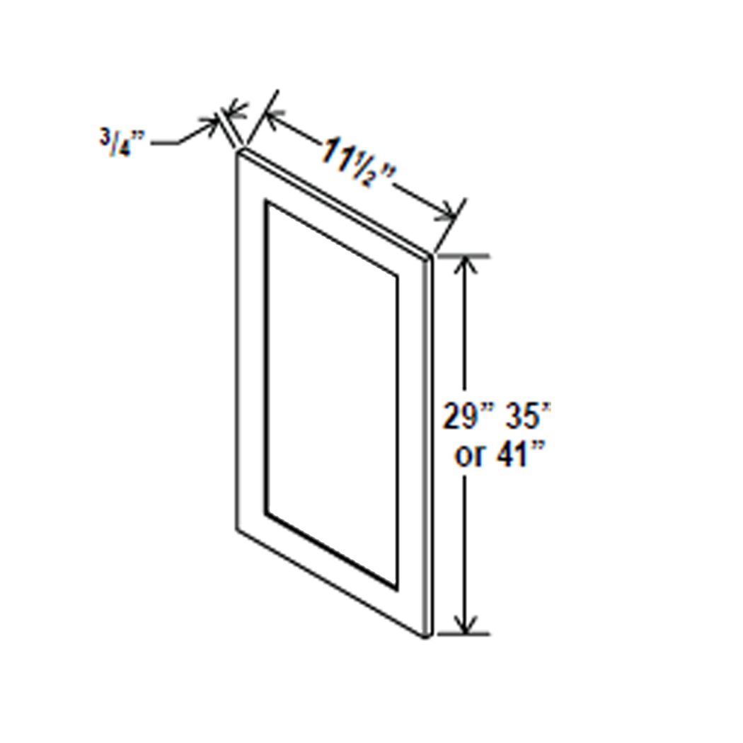 Wall Decorative Panel - 11 1/2"W x 35"H x 3/4"D - Charleston Saddle - RTA