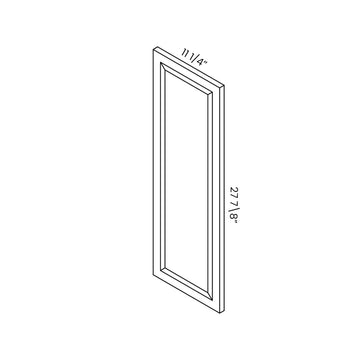 Wall Door Panel to Fit Cab End - 11 1/4"W x 27 7/8" H - White Shaker