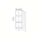 RTA - Single Door Wall End Cabinet | 12"W x 36"H x 12"D - Richmond Stone