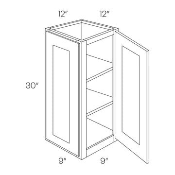 Elegant White - Double Door Wall End Cabinet | 12