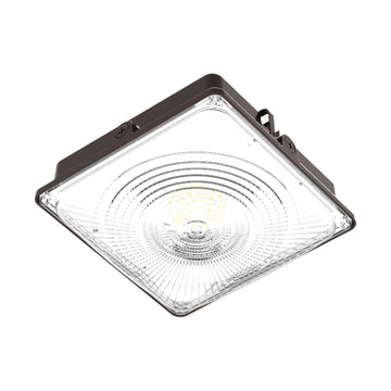 35W LED Canopy Light: 5700K Daylight, 4550LM, IP65 Waterproof, 0-10V Dimmable, UL Listed - Suitable for Surface or Pendant Mounting in Gas Stations, Outdoor Area Lighting, Black
